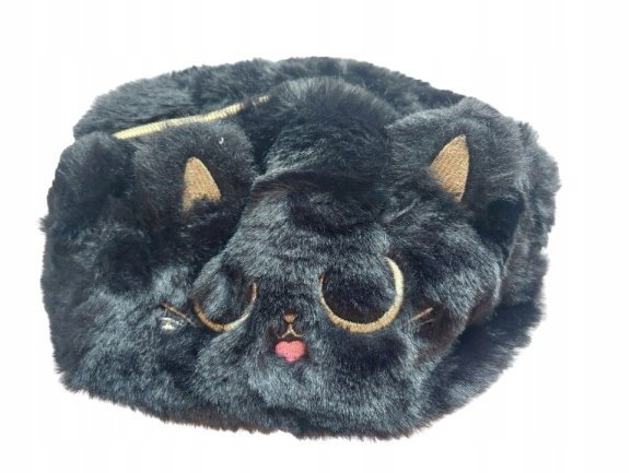 Astra Fluffy Kitty Black Piórnik saszetka kosmetyczka