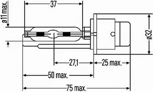 HELLA Standard D4S Xenon gas lampa wyładowcza, 12/24 V, 4300 K, 8 GS 007 949 311 007949311 - Oświetlenie samochodowe - akcesoria - miniaturka - grafika 1