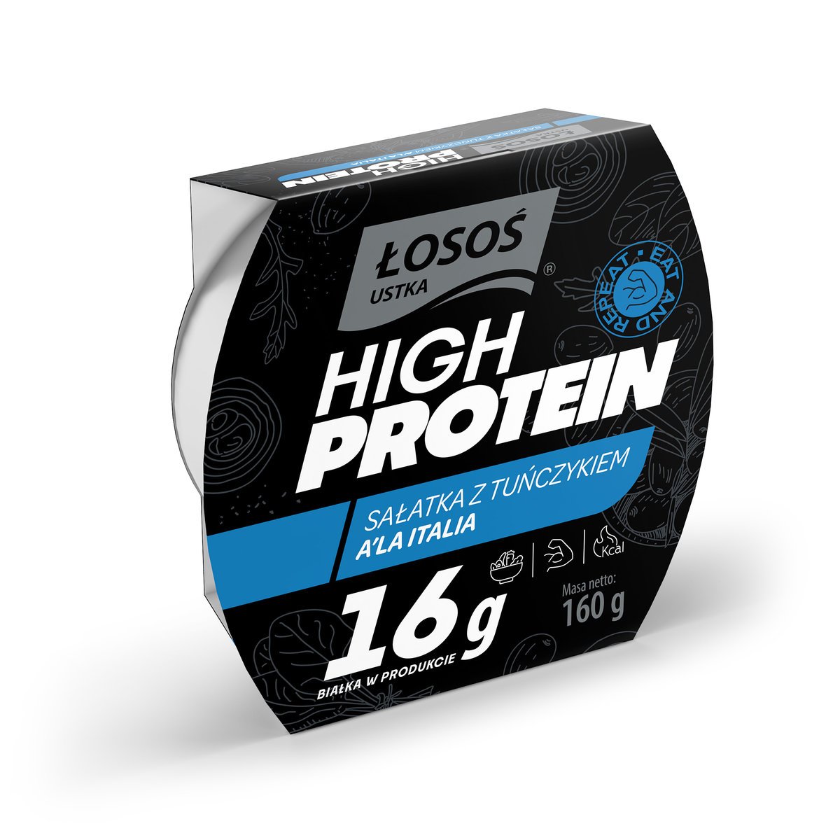SAŁATKA Z TUŃCZYKIEM A'LA ITALIA 160g ŁOSOŚ USTKA HIGH PROTEIN