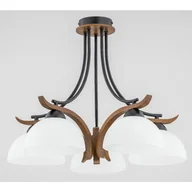 Lampy sufitowe - Lampa sufitowa z drewnianymi elementami AL 26125 z serii BAFIA - miniaturka - grafika 1