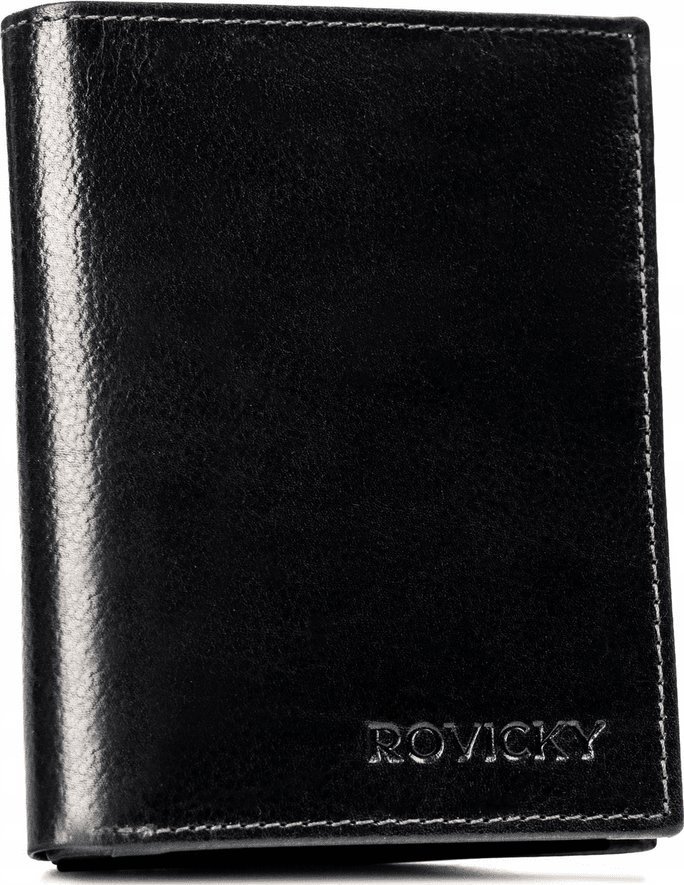 Rovicky Duży portfel męski ze skóry naturalnej bez zapięcia - Rovicky NoSize