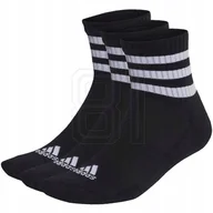 Skarpetki męskie - Skarpety Adidas 3-Stripes Cushioned Sportswear Mid-Cut Socks 3 Pairs Ic1317 - miniaturka - grafika 1