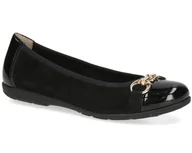 Baleriny - Baleriny baletki damskie Caprice 22172 skórzane czarne z ozdobą-38 - miniaturka - grafika 1