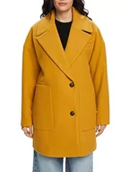 Płaszcze damskie - ESPRIT Z recyklingu: płaszcz z mieszanki wełny, żółty, XL - miniaturka - grafika 1
