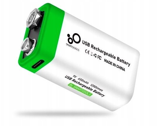 BATERIA AKUMULATOR SMARTOOOLS 9V 650mAh USB-C