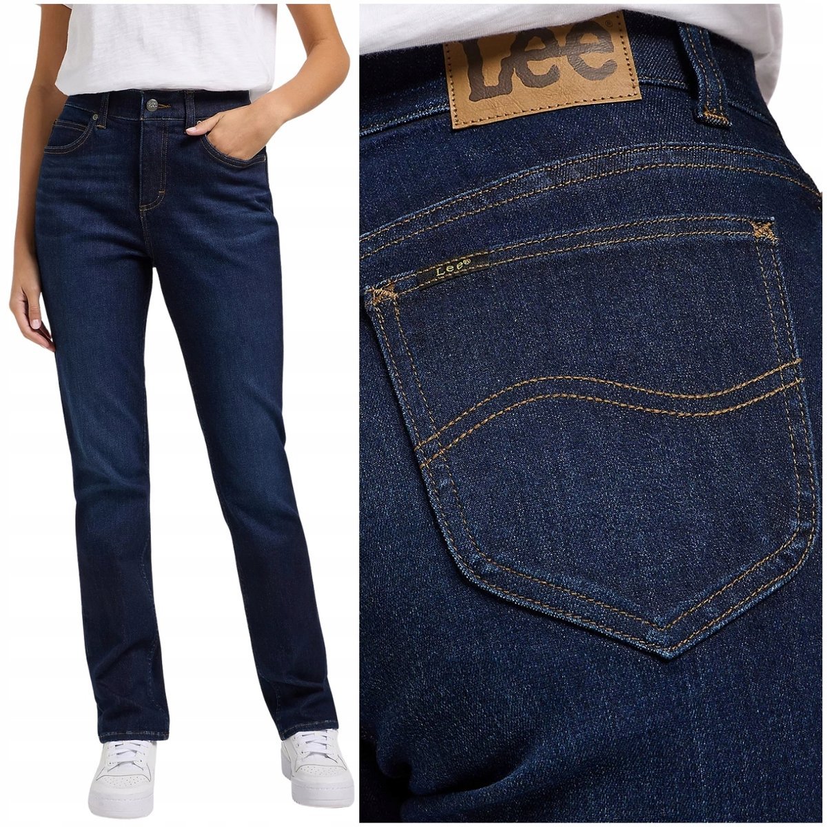 Lee ULC STRAIGHT DżINS wygodne proste damskie spodnie jeansowe W32 L33