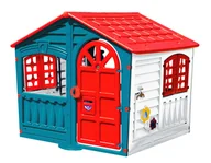 Place zabaw - WIELKI DOMEK DLA DZIECI OGRODOWY OTWIERANE OKIENNICE XXL D25G - miniaturka - grafika 1