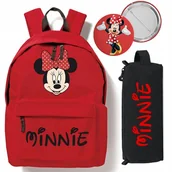 Plecaki - Zestaw Do Szkoły Czerwony Plecak + Piórnik + Pin MICKEY MOUSE Bajka Wzory - miniaturka - grafika 1