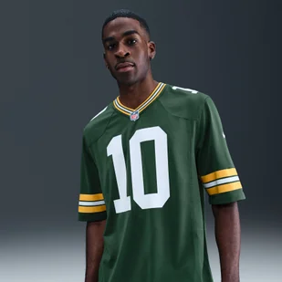 Męska koszulka meczowa do futbolu amerykańskiego NFL Green Bay Packers (Jordan Love) - Zieleń - Nike - Swetry męskie - miniaturka - grafika 1