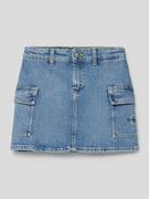 Sukienki i spódniczki dla dziewczynek - Spódnica jeansowa z wyhaftowanym logo model ‘AUTHENTIC’ - miniaturka - grafika 1