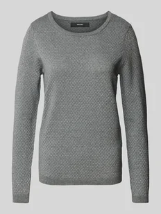 Sweter z dzianiny o kroju regular fit z efektowną przędzą model ‘CARE SHINE’ - Swetry damskie - miniaturka - grafika 1