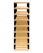 Stojaki na wino - Regał Na Wino Stojak Na 48 Butelek Szklanych/ Pet — Rw-8/ 6X8 — Surowy Naturalny Metal + Drewno Rw-8-6X8-48 / Wamar-Sosenka - miniaturka - grafika 1