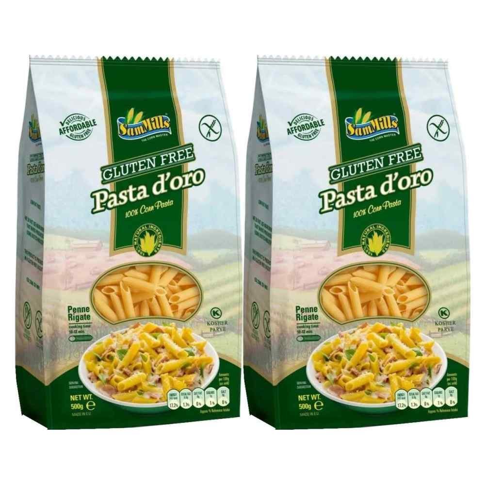 Makaron Bezglutenowy RURKA SKOŚNA 1 kg (2 x 500 g) - SamMills