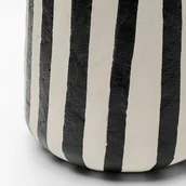Lampy stojące - Lampa stołowa Kare Strisce, czarno-biała, papier, wysokość 44 cm - miniaturka - grafika 1