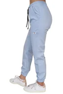 Spodnie damskie - Joggery medyczne niebieskie casual premium roz. M - miniaturka - grafika 1