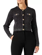 Kurtki damskie - Pinko Damska kurtka Kahlua Costa Compatta L, Zi1_czarny/srebrny, M - miniaturka - grafika 1