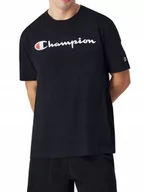 Koszulki męskie - KOSZULKA męska CHAMPION 220256-KK001 t-shirt bawełniany czarne XL - miniaturka - grafika 1