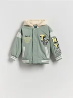 Kombinezony dla dzieci - Reserved - Kurtka bomber oversize - jasnozielony - miniaturka - grafika 1