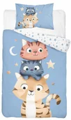 Pościel dla dzieci - Pościel bawełniana 100x135 do łóżeczka z kotkami - miniaturka - grafika 1
