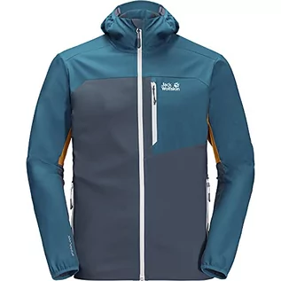 Kurtki męskie - Jack Wolfskin Męska kurtka softshell Eagle Peak Ii M Niebieski Orion L 1306911 - grafika 1