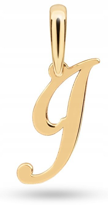 ZŁOTA MODNA ZAWIESZKA LITERKA I 585