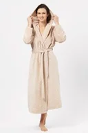 Szlafroki damskie - Szlafrok damski o eleganckim kroju z ciepłej dzianiny LGL 200 Key - miniaturka - grafika 1