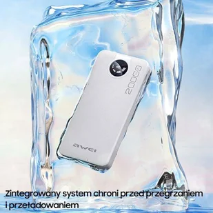 AWEI PowerBank P134K 20000mAh czarny/black wyświetlacz + kable USB/PD/Lightning/MicroUSB - Powerbanki - miniaturka - grafika 11