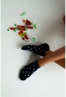 Skarpetki damskie - Stopki w Kropki, Kolor Granatowy, Rozmiar 37-41 - miniaturka - grafika 1