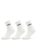 Skarpetki damskie - adidas Skarpety wysokie unisex Linear Crew Cushioned Socks 3 Pairs HT3455 Biały - miniaturka - grafika 1