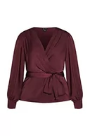 Koszule damskie - CITY CHIC Damska koszula plus size, Granat, 46-Plus - miniaturka - grafika 1