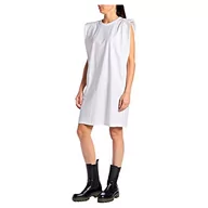 Sukienki - Replay Damska sukienka na co dzień, 001 White, XL - miniaturka - grafika 1