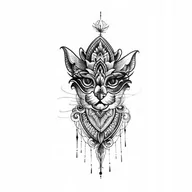 Prace ręczne dla dzieci - Tatuaż zmywalny tymczasowy wodny KRÓL KOTÓW - miniaturka - grafika 1
