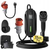 Ładowarki do samochodów elektrycznych - d Przenośna stacja ładująca 11 kW 3-fazowa 10 m regulowana moc ładowania - miniaturka - grafika 1