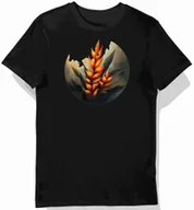 Koszulki męskie - Koszulka męska czarna z motywem tropikalnych kwiatów Helikonia S - miniaturka - grafika 1