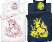 Łóżka - Pościel bawełniana Deco4Home 160x200 cm Świecąca w ciemności Kucyk - miniaturka - grafika 1