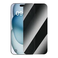 Akcesoria do smartwatchy - Szkło hartowane prywatyzujące Baseus Superior dla iPhone 15 + zestaw czyszczący i EasyStick (przeźroczysty) - miniaturka - grafika 1