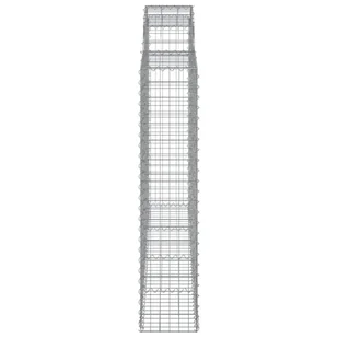 vidaXL Kosze gabionowe, 7 szt, 200x30x140/160 cm, galwanizowane żelazo - Ogrodzenia - miniaturka - grafika 6