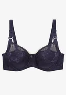 Biustonosze - Granatowy Biustonosz Koronkowy Typu Full Cup Vikoni - Born2be - miniaturka - grafika 1