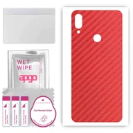 Szkła hartowane na telefon - Folia naklejka skórka strukturalna na TYŁ do Xiaomi Redmi Note 7 Pro -  Carbon Czerwony - apgo SKINS - miniaturka - grafika 1