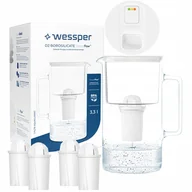 Dzbanki filtrujące - Szklany dzbanek filtrujący Wessper FutureFlow Aquaclassic + 5x Filtr Wkład - miniaturka - grafika 1