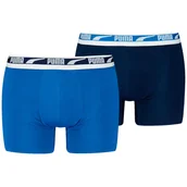 Majtki męskie - Męskie bokserki Puma Everyday Multi Logo Boxers 2P Rozmiar: L / Kolor: niebieski/jasnoniebieski - miniaturka - grafika 1
