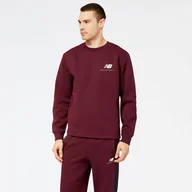 Bluzy męskie - Męska Bluza NEW BALANCE NB HOOPS CLASSIC COURT CREW NBMT23586NBY – Czerwony - miniaturka - grafika 1