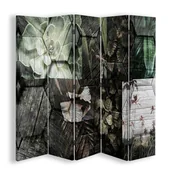 Parawany - Parawan pokojowy FEEBY, Dyskretny deseń, Dwustronny 180x170cm 5-częściowy - miniaturka - grafika 1