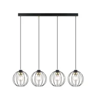 Lampy sufitowe - Gino lampa wisząca 4-punktowa czarna/złota 1222/4 - miniaturka - grafika 1
