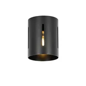 Oprawy, klosze i abażury - QAZQA Designerska lampa sufitowa czarna - Yana - miniaturka - grafika 1