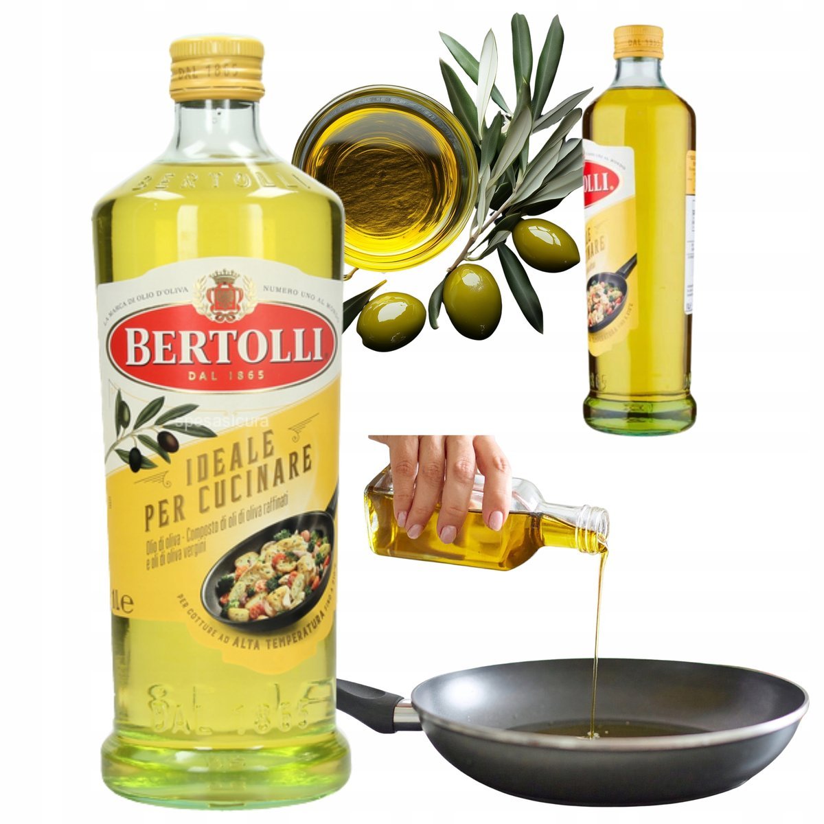 Bertolli Oliwa Mieszanka Oliwy extra virgin i rafinowanej Do Smażenia 1L