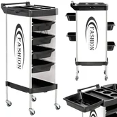 Meble fryzjerskie - Pomocnik fryzjerski wózek stolik na kółkach do farbowania X11-8 do salonu kosmetycznego szafka z szufladami - miniaturka - grafika 1