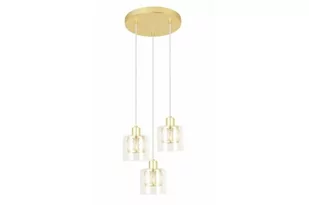 Elmo lampa wisząca 3xE14 złota/przeźroczysty 338803-36 - Lampy sufitowe - miniaturka - grafika 1