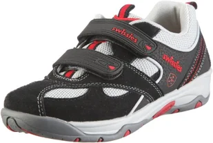 Swissies Półbuty chłopięce Mark, szary - Szary Grey Cement Swissies Red - 35 EU - Buty dla chłopców - miniaturka - grafika 1
