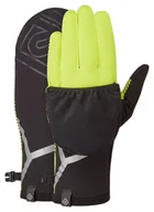 Rękawiczki sportowe męskie - RONHILL Rękawiczki biegowe WIND-BLOCK CONVERTIBLE GLOVE fluo yellow/black - miniaturka - grafika 1